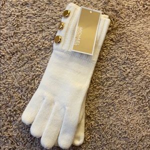 Brand new Michael Kors gloves with gold buttons